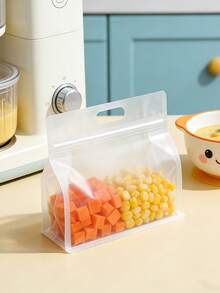 Vertical Food Storage Bags - Reusable, Transparent Material, Zipper Sealed, Suitable For Snacks, Pasta, Coffee, Tea | Freeze-Proof, Leak-Proof Seal, Space-Saving Kitchen Storage Solution, Gift Bags, Food Bags - Multicolor - View 4