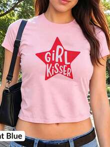 [Crop Top] Lesbian Pride Crop Top, Funny Girl Kisser Tank, LGBTQ Shirt,  Pride Party Crop Tank, Lesbian Pride Gift For Her, Pride Month Shirt2026 - 粉色 - 查看 1