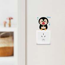 1pc Wall Sticker,Penguin Switch Sticker,Window Sticker,Self-Adhesive , Suitable For Bedroom And Living Room, Bedroom,Glass Decoration And Embellishment - A - View 4