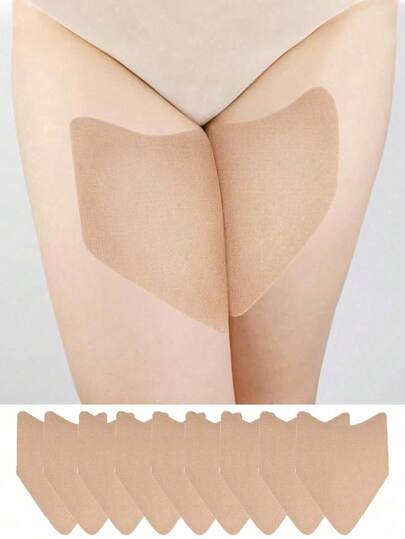 50pcs Anti-Chafing Thigh Bands, Inner Thigh Chafing Protector Pads, Prevent Friction And Rubbing, Invisible For Summer Wear, Stretchy Anti-Friction Adhesive Strips Suitable For Women's Inner Thighs And Calves, Provide Comfort And Protection, Waist Strap, Sticker, E-Face Waterproof Transparent Gel