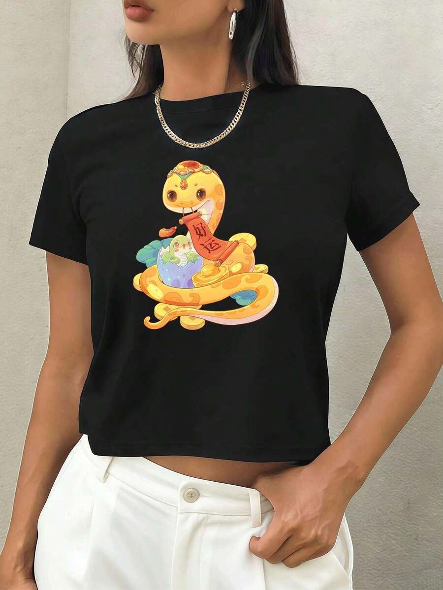 Women T-Shirts - Black - View 1