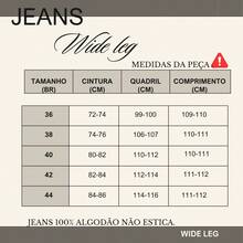 Women's Wide Leg Pants, 100% Cotton, Straight Leg, New Release, Dark Color - Dark Wash - View 10