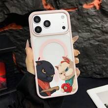 マグネット式黄ばみ防止 | 高級感あふれる2in1アクリルマグネット式スマホケース！スタイリッシュで手触りも良く、実用的な保護機能とマグネット式・耐衝撃設計を融合させた、高級感あふれるケースです。 格闘猫ケース  11  17e 手机壳  17e 手机壳 家族、恋人、友人、そして子供たちへのプレゼントに最適です。  13/ 13 pro/15 Plus/17/16 Pro Max/16 Plus/16e/17 Pro/Apple  Air/14/12 Pro Max/15 Pro Max/17 Pro Max/14 Pro/11 Pro/12 Pro/12/16 Pro/14 Plus/15/15 Pro/13 Pro Max/11 Pro Max/17e/16/14 Pro Max - ピンク - チェックする 28