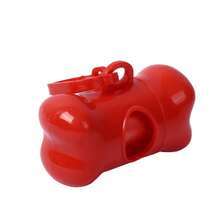 1pc Colorful Bone Shaped Portable Pet Dog Poop Bag Dispenser, Comes With 15 Disposable Bags, Suitable For Outdoor Walking & Training, Random Color Bags - Multicolor - View 6