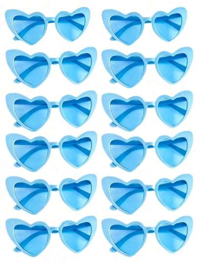1pc Cute Heart-Shaped Decorative Glasses, Unisex, Suitable For Weddings, Birthdays, Christmas Parties And Various Celebrations, Fashionable White Heart-Shaped Frames, Perfect For Photo Booths, Party Favors And Holiday Decorations, Lightweight And Eye-Catching Accessory To Add Charm To Any Celebration