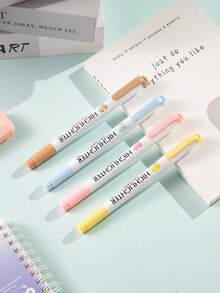 Premium Dual-Tip Highlighter, Large Tip For Smooth Writing, Small Tip For Precise Marking, Suitable For Drawing, Highlighting, Marking, Ideal For Study And Office - Sets - View 2