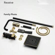 Shower System With 8-Inch Rain Shower Head And Handheld Shower, Black And Gold Exposed Shower System, 4-Function Bathtub Shower Faucet Set, Rain Shower Head With Handheld Sprayer, Complete Shower System Kit With Brass Valve (Some Parts Random, Some Packaging Random) - Black Gold - View 7