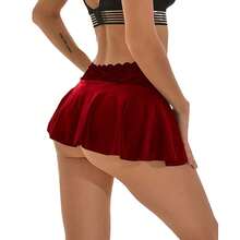 Ultra Mini falda Sexy para mujer, informal, nuevo por encima de la rodilla, negro, corto, moda de verano y otoño, ropa de fiesta para discoteca para mujer - azul - Ver 3
