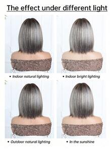 Tóc giả ngắn màu nâu highlight 10 inch có mái, tóc giả ngắn thẳng màu nâu vàng cho nữ, tóc giả bob thanh lịch màu be highlight có mái, tóc giả tổng hợp trông tự nhiên, phù hợp cho nữ giới sử dụng hàng ngày, quà tặng tóc giả cho bé gái, sử dụng đặc biệt cho các lễ hội âm nhạc, lễ kỷ niệm và thời trang đường phố, phụ kiện tóc giả dự tiệc giúp dễ dàng có được vẻ ngoài dễ thương. - Đánh dấu màu xám - Xem 10