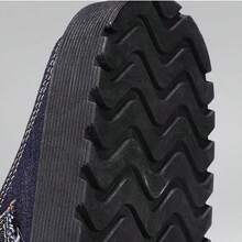 New Retro Denim Platform Mules With Metal Buckle, Slip-On Comfortable Soft Sole Backless Loafers - Royal Blue - View 10