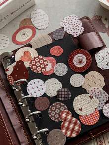 1 Pack 50pcs Creative Polka Dot Asymmetrical Circle Stickers For Scrapbook DIY Collage Decoration Photo Album - Scattered Dots - View 6
