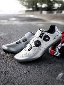 Professional SPD Unisex Cycling Shoes Compatible With Peloton Indoor Road Bike Riding Shoes For Men And Women Can Be Fitted With Triangular Shoe Clips For Outdoor Pedals, Anti-Slip And Wear-Resistant, Lightweight And Comfortable - Silver 1 - View 8