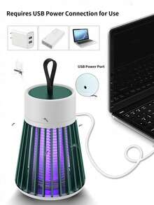 1件裝電蚊殺蟲燈，室內/戶外 USB 供電 5V-1A 插電式蚊子驅趕燈，便攜式家用捕蚊燈，光觸媒電蚊殺蟲器，不可充電，適用於客廳、臥室、暗環境露營 - 滅蚊燈 - 查看 8