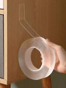 1 Rollo de Cinta Adhesiva Doble Cara Multiusos, Tira de Sellado Transparente Aplicable Diariamente Fuerte y Elástica, Tira de Sellado de Goma, Fácil de Usar, Adecuada para Decoración del Hogar, Baño, Decoración de Otoño y Temporada de Regreso a Clases. - transparente - Ver 5