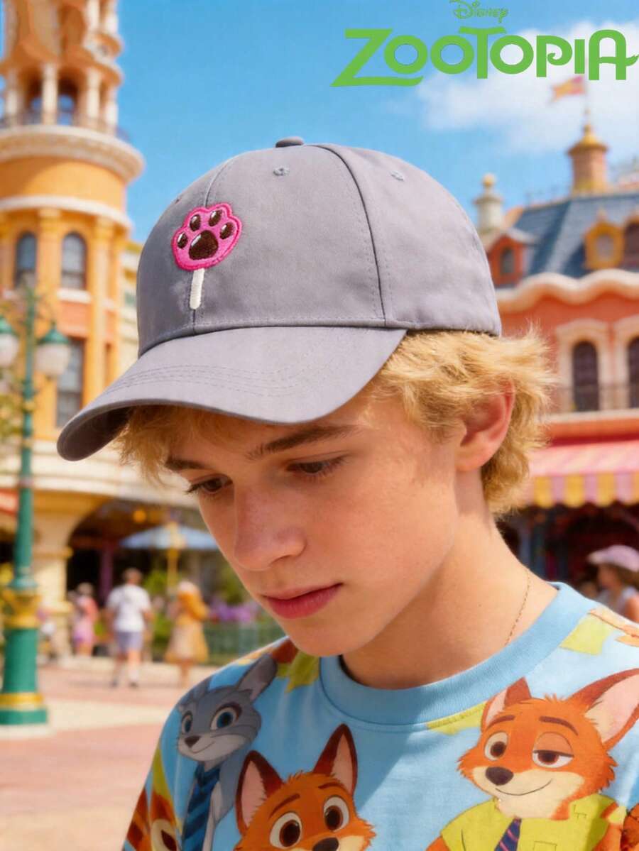 Disney 迪士尼疯狂动物城冰棍爪棒球帽，可调节刺绣冰棍爪老爹帽，爪子冰淇淋休闲帽，男女通用，Y2K风格，户外防晒配件，运动日常佩戴，高尔夫球帽，礼品 - 彩色 - 查看 1