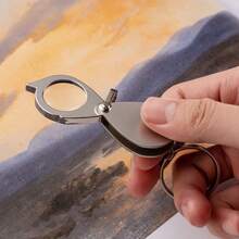 20X High Definition Magnifier To Enhance Your Vision, Sturdy Gold Metal Structure, Perfect For Reading And Exploring Nature, Essential Accessory For School And Office, Portable Folding Keychain Magnifier, Steady Magnification - Keychain Magnifying Glass - View 5