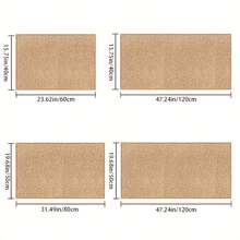 2pcs/1set Kitchen Rug Mat, Faux Linen Texture Pineapple Ring Pattern Solid Color Kitchen Mat, Pineapple Ring Pattern Door Mat, Home Mat. Washable Entryway Hallway Carpet Long Pile Carpet Modern Country Style Laundry Room Kitchen Room Carpet Long Carpet Bathroom Use, Brown - Camel - View 2