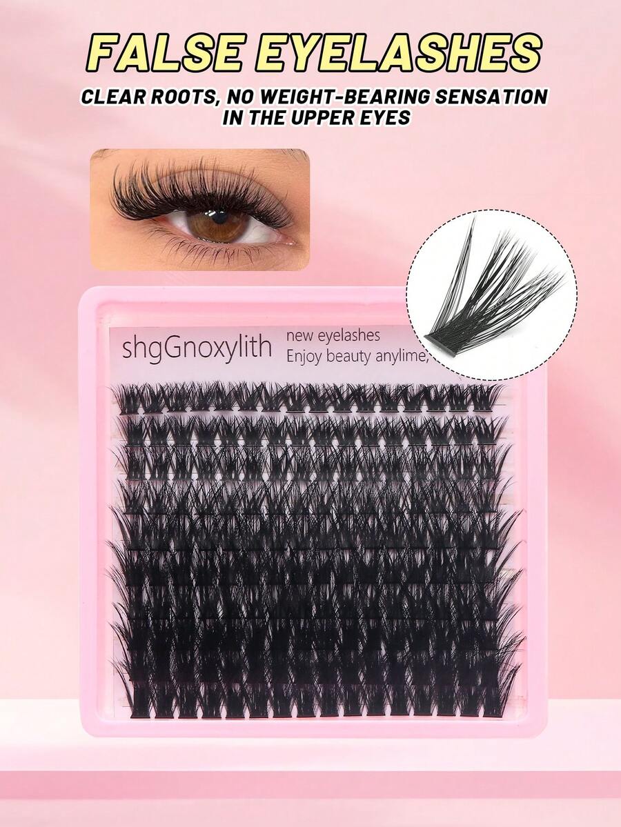 200/180/160 sợi mi giả 8D cao cấp, mềm mại, tự làm, độ dài hỗn hợp 8-16mm, mi cong kiểu Nga 0.07mm, dày và có thể tái sử dụng, tạo hiệu ứng ấn tượng cho người mới bắt đầu, dễ sử dụng - 10 khay (Gói đa dạng 40D/60D/80D/100D)