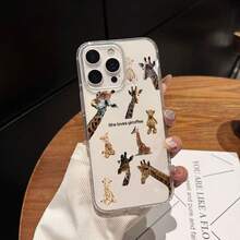 Phone Case - Adorable Giraffe Design Clear Case For Various Models, Perfect For Spring. A  Gift Option For Teens - Multicolor - View 1