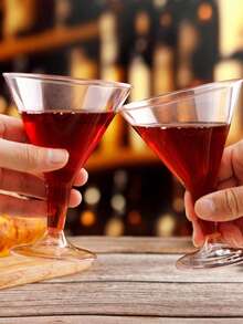 1/10个装塑料马提尼酒杯，不易碎马提尼酒杯，6.3盎司塑料马提尼酒杯，不易碎香槟杯，适用于婚礼、生日、派对、情人节、母亲节、新年等场合。 - 多色 - 查看 11