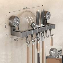6/10/14 Hooks Modern Metal Baseball Cap Rack, Wall Mounted Hat Holder Display Organizer For Closet Door, Bedroom Entryway, Laundry Room - Multicolor - View 11