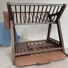 1Pc High-Quality Kitchen Tableware Storage Rack, Large Capacity Multi-Layer Drainage & Storage Organizer, Stable Load-Bearing, Easy To Clean & Portable, Suitable For Thanksgiving, New Year Gifting & Daily Kitchen Storage, Efficient Tableware Drying & Organizing, Ideal For Home, Restaurant & Catering Use, Practical Kitchen Storage Essential - Multicolor - View 8