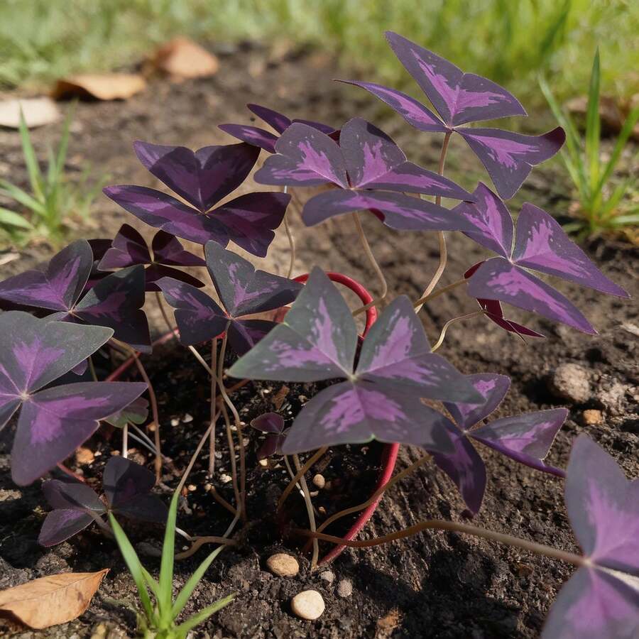 30Pcs Purple Butterfly Shamrock Bulbs Easy Planting Fast Growth Beautiful Ornamental Plant - 30 Seeds - View 1