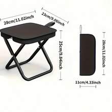 Compact Portable Outdoor Chair Suitable For Adults, Easy To Set Up And Fold, Weather-Resistant Fabric, Ideal For Camping, Fishing, Travel - Perfect For Holidays And Outdoor Adventures, Space-Saving - 1pc - View 3