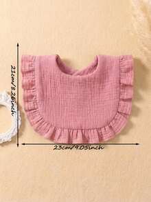 3pcs Newborn Floral Muslin Bibs, Soft & Skin-Friendly Baby Drool Bibs With Ruffled Edge, Suitable For Daily Use In All Seasons - Multicolor - View 2