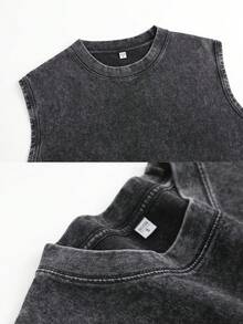 Men's Y2K Vintage Distressed Charcoal Gray Sleeveless Tank Top - Official TAKING BACK SUNDAY Rock Band Graphic Tee​ Featuring Dynamic Black Panth Er Pouncing On Snakes, Encircled By Razor Wire & Green Lightning, 100% Cotton Super Soft & Breathable, Emo Rock Streetwear Gift VS003-A - 黑色 - 查看 8