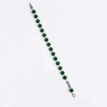 1pc 17.5cm+2.5cm Women's Fashion Bracelet, Jewelry, Minimalist | Elegant, Detachable Extension Clasp, Adjustable Length, Inlaid Colorful Zirconia, Hypoallergenic, Suitable For Women's Daily Wear | Festivals | Multiple Occasions, Great Gift For Girlfriend Or Best Friend - Bracelet - View 11