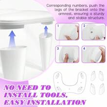 Gối kê tay làm móng Two Hands Nail Art, có chân đế di động tháo rời, thiết kế nghiêng, chất liệu PU, đệm lót tay. - trắng - Xem 4