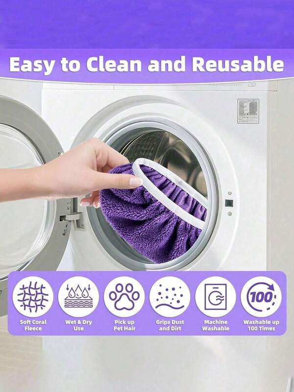 Highly Absorbent Reusable Mop Pads, Polyester Fiber Cleaning Cloths Suitable For Dry And Wet Floor Care, Easily Replaceable Pads For Home Cleaning, Dry And Wet Wiping | Connecting Pads | Cleaning Cloths, Floor Cleaning Mop