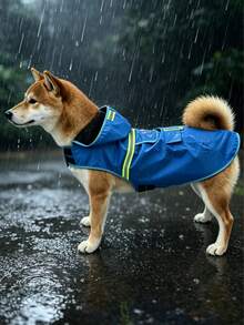 1 pieza Impermeable para perro con capucha - Ropa impermeable casual para mascotas para viajes nocturnos al aire libre, de 2 capas de poliéster duradero y ajuste cómodo, tela de PU, hebilla de , adecuado para perros pequeños, medianos y grandes, abrigo para mascotas todo clima, bata, bata de baño, decoración de baño, accesorios de baño, regalo del Día de San Valentín - Multicolor - Ver 23