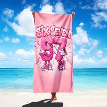 Six Seven 67 Cartoon Number Beach Towel Large Size Men Women Microfiber Beach Bath Towel Adult - Multicolor - View 14