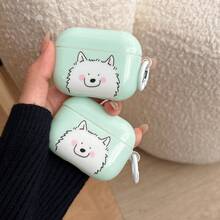 Cute Puppy Pattern Protective Case For AirPods 1/2/3/4/Pro2/Pro3 Bluetooth Earphones, Designed Specifically For Apple Wireless Earphones - Mint Green - View 2