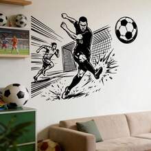FIFA 1pc World Cup Football Wall Sticker, Powerful Shooting Sticker, Football Fan Atmosphere Sticker, Glass Decor Sticker. Essential For Football Fan Party Decoration, Applicable To Windows, Doors, Display Cabinets, Etc. Fashionable And Practical, World Cup Themed. - A - View 4
