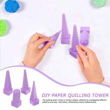 Bộ 2/4/6 cuộn dây đồng, ống cuộn dây thủ công bằng nhựa tự làm, dụng cụ cuộn dây trang sức, tháp cuộn dây kim loại, dụng cụ kéo cuộn dây thủ công, thước đo trục trang sức, bộ dụng cụ tự làm - Tháp xoay - Xem 5