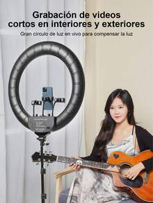 LED Ring Light For Live Streaming And Videos, Professional Ring Light Lighting With Remote Control, For Makeup, Photography And Digital Content. Compact And Portable LED Ring Light For Creators And Beauty Lovers - A - View 8