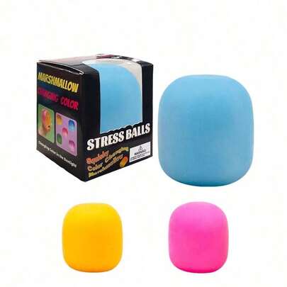 1/8pcs Sensory Toys With Satisfying Dough Filling, Squeeze Toys, Stress Balls, Stress Relief Toys, Color Changing In Sunlight - Colors May Vary