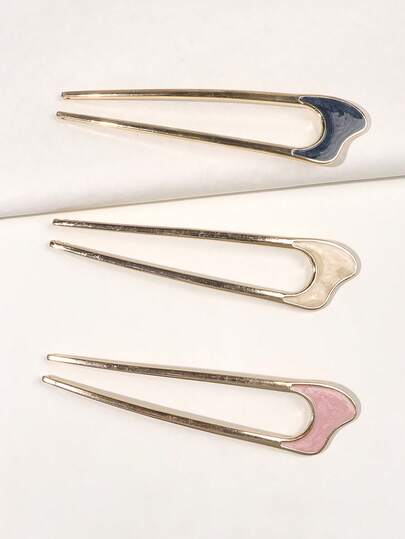 3pcs Simple Hair Pin Boho Gold Head Piece Hair Bun Hair Bun Maker Bun Hair Piece Hair Styling Pins, School Stuff, Hair Accessories