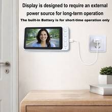 Holiday Special Offer! Wireless Smart Video Doorbell, 4.5'' Display, High Definition , Two-Way Audio, Night Vision, Automatic Recording, No WiFi, No App, No Monthly Fees, Easy Installation, Quick Pairing, Rechargeable Battery. - View 9