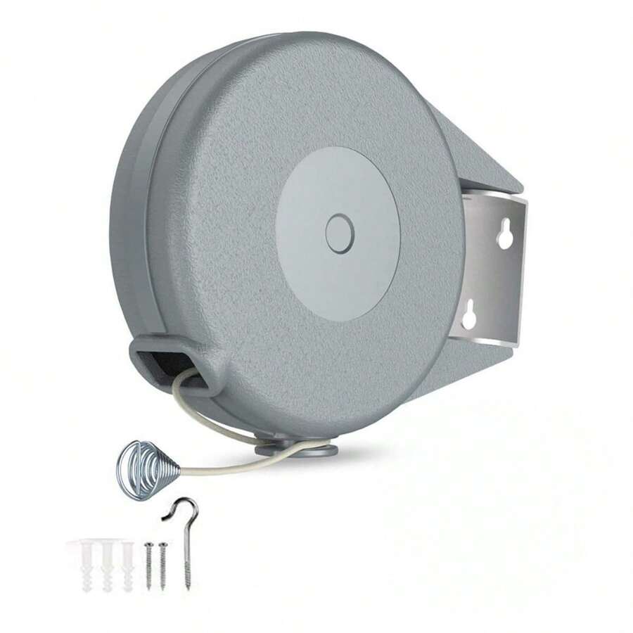 Retractable Wall-Mounted Clothesline, 15m Cord, Multi-Angle Design, Supports 13kg. - 查看 1
