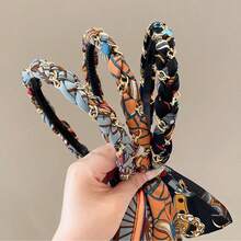 1pc Retro Pattern Long Ribbon Headband, Suitable For Women's Daily Wear, Tidy Messy Hair, Showcase Personal Style, Suitable For Braiding, Washing Face, Dating, Travel, Matching Outfits, Photography, Spring/Summer Hair Accessory, Mother's Day Gift Hairband - Multicolor - View 7