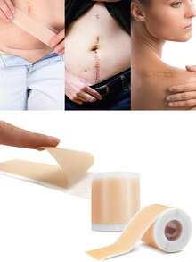 Reusable Silicone Scar Patch - Suitable For C-Section, Acne, Burns, Surgery And Stretch Marks - Smooth, Moisturizing Light Beige Solution, Improving Patch | Flexible Application | Multi-Functional Skincare, Surgery, Burns, Postpartum Scar Invisible Silicone Cover Tape, Fragrance-Free, Personal Care Essential, Tattoo Accessory - Multicolor - View 4