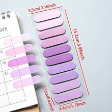 200pcs/Pack Transparent PET Gradient Index Stickers, Colorful Round Tip PET Index Stickers, Retro European And American Colors, Index Stickers, Morandi Color Notes, Indicator Stickers, Classification Marking Stickers School Supplies - one-size - View 13