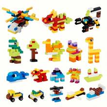 500/1000 Pcs Creative Building Block Set - Classic City Building Blocks Toy - Educational Puzzle DIY Assembly Toy, Easter/Christmas/Halloween Gift - Multicolor - View 5