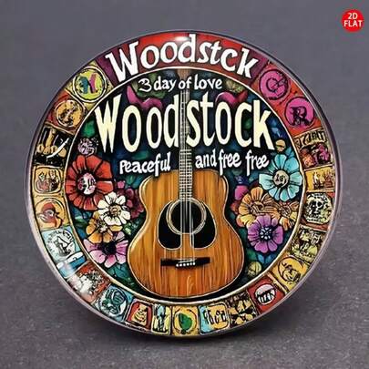 Vibrant Music Inspired 2D Flat Lapel Pin, High-Quality Accessory For Clothing, Hats, Backpacks - Fashionable Small Gift Idea For Friends, Classmates And Colleagues - Affordable And Practical