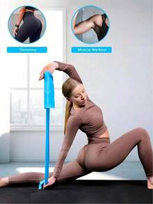 12 piezas de bandas de resistencia de yoga de TPE, de colores aleatorios, bandas elásticas, equipo de estiramiento portátil, adecuado para fitness, yoga, pilates, rehabilitación, entrenamiento de fuerza, moldeado corporal y mejora de la flexibilidad. - Color aleatorio - Ver 3