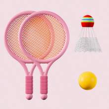 Badminton Racket Set, Interactive Outdoor Sports Tennis Racket Toys Stress Relief, Suitable As Christmas, Birthday Gift - Multicolor - View 4